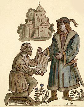 planet-vienna, Albrecht III. verleiht Laxenburg das Marktrecht am 12. April 1388