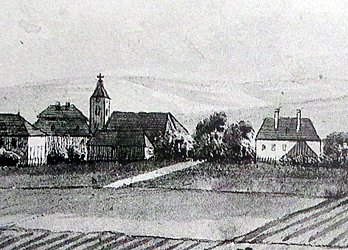 planet-vienna, die pfarrkirche von atzgersdorf in wien um 1824