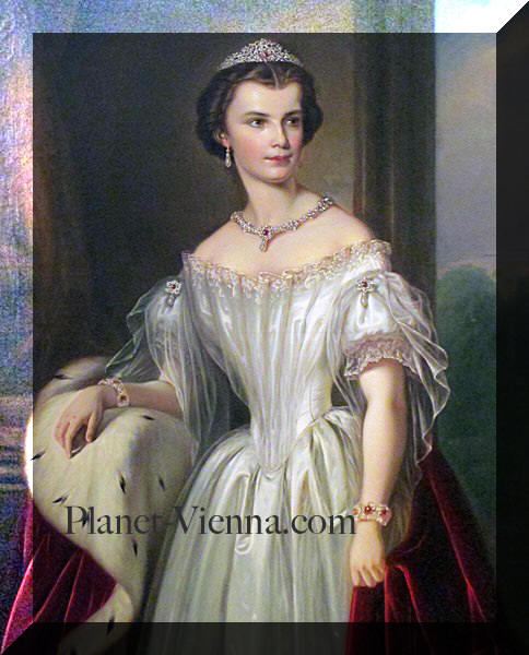 planet-vienna, kaiserin elisabeth "sisi" "sissi" von österreich, Elisabeth als Kaiserbraut. Portrait nach Friedrich Duerck,
1854