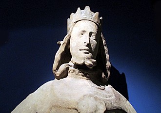 planet-vienna, rudolf VI. der stifter, Sandsteinstatue Rudolfs vom Stephansdom um 1360