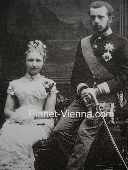 planet-vienna, kronprinz rudolf, Offizielles Verlobungsfoto von Rudolf und Stephanie in Brüssel um 1880