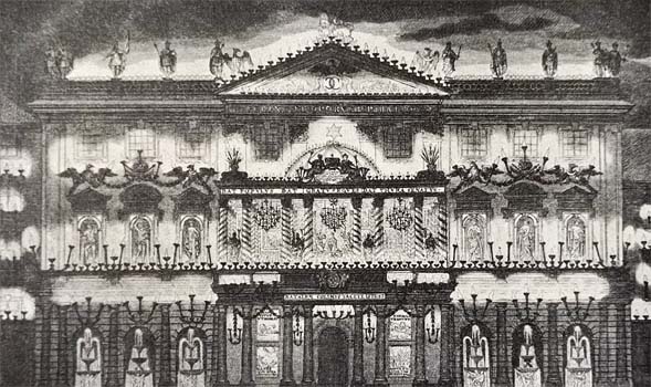planet-vienna, die Böhmische Hofkanzlei in Wien, Illumination im Jahre 1718