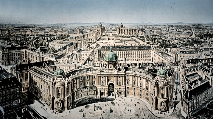 die wiener hofburg aus der vogelperspektive