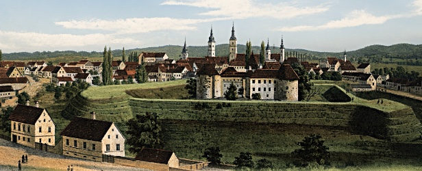 varasdin, historische, kolorierte ansicht